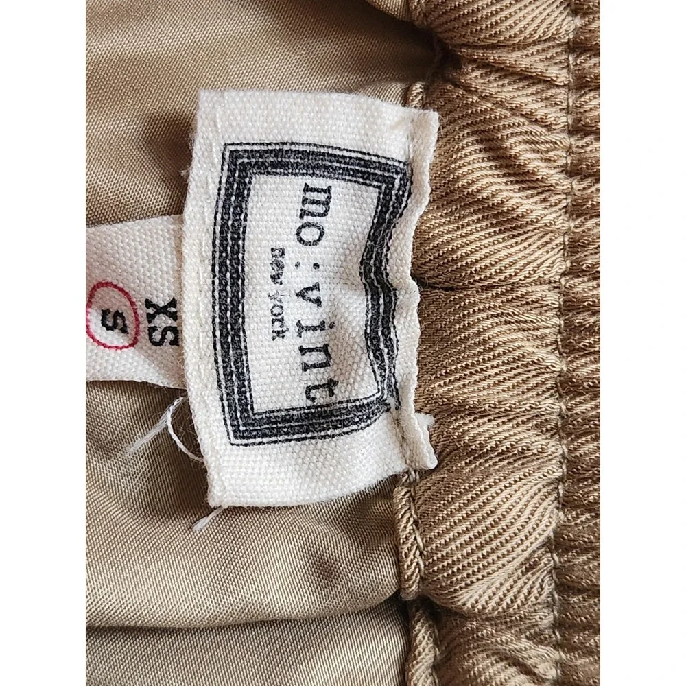 Preppy Wide Leg Palazzo Capri Pants XS Brown Oversized Quiet Luxury Academia